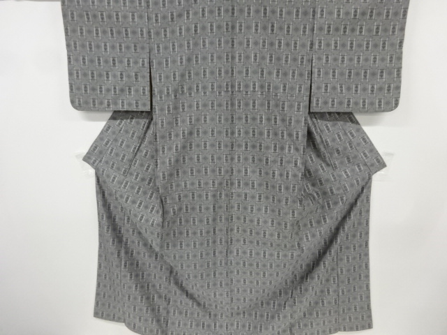 JAPANESE KIMONO / ANTIQUE KIMONO / SILK / HAND WOVEN TSUMUGI / IGETA & RHOMBUS